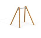 Single-seat swing frame with larch pillars