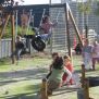 Kids plays on Double Tyre Swing